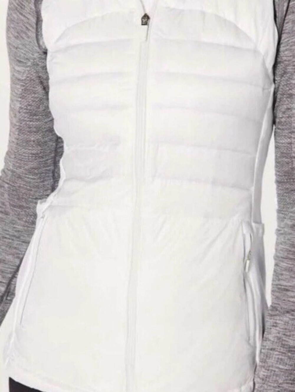 Lululemon Down For A Run Vest II White Goose Down Puffer Vest Size 12